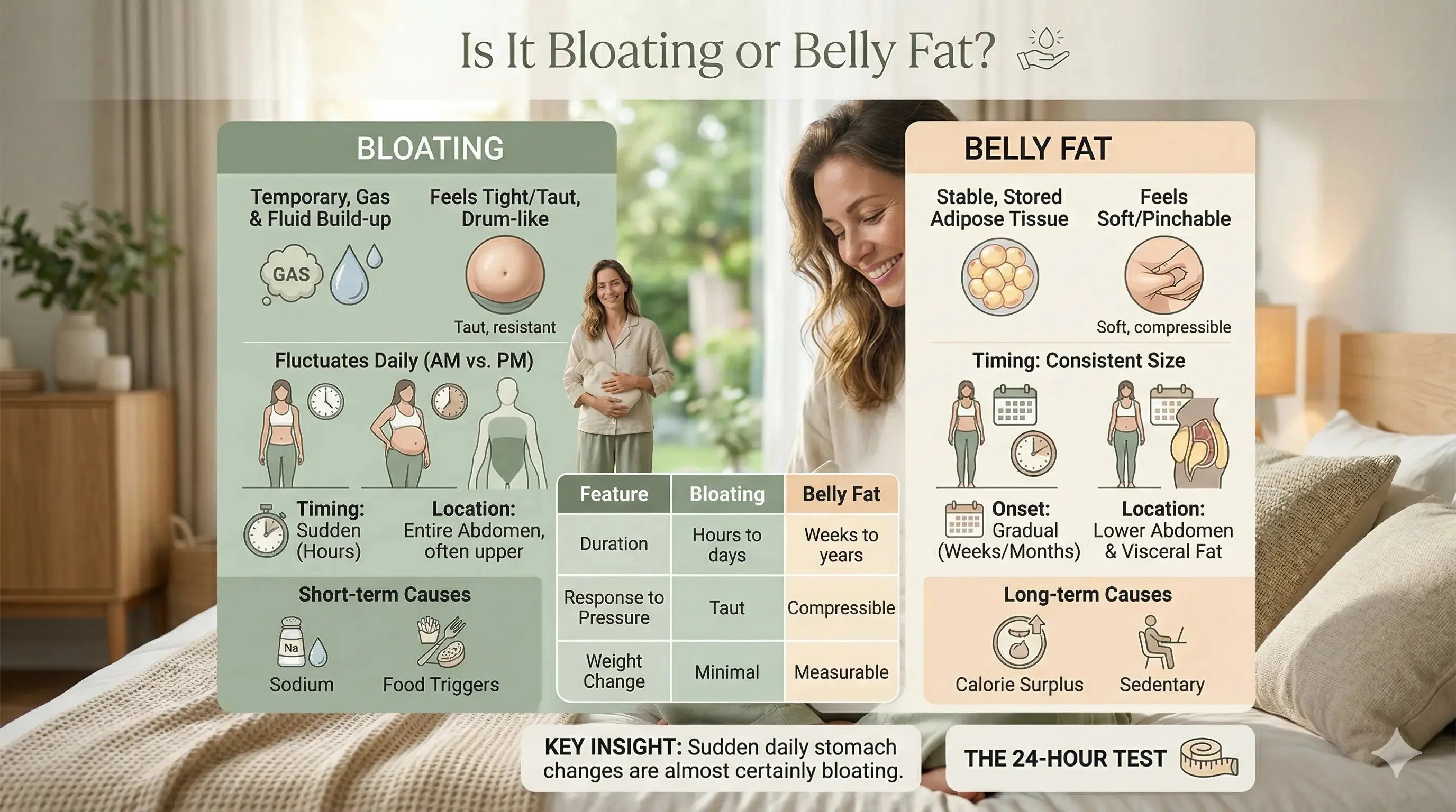 Can Bloating Look Like Belly Fat? How to Tell the Difference (Complete Guide) - MNT