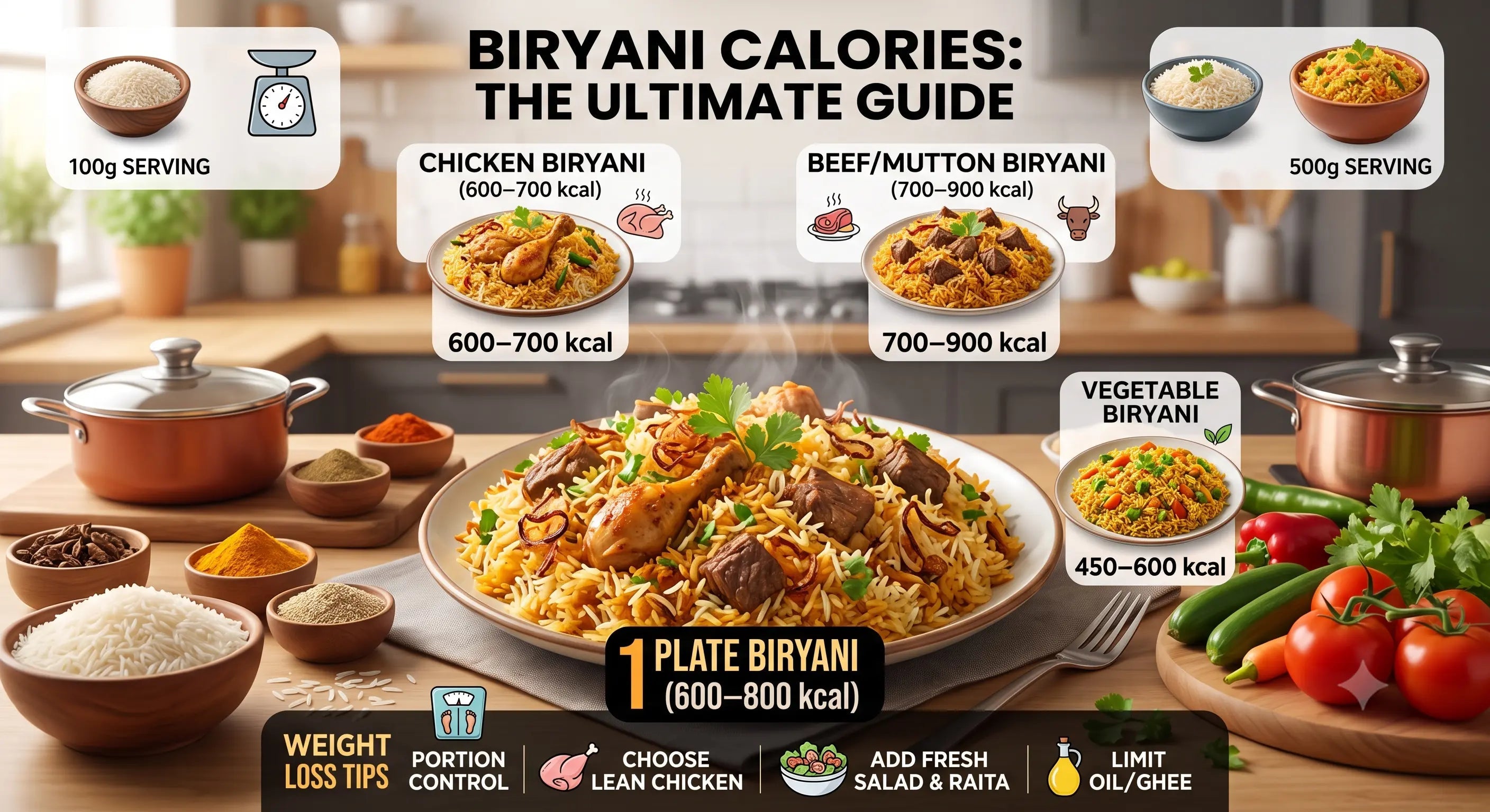 Biryani Calories: How Many Calories Are in 1 Plate Biryani? Chicken, Mutton, Beef & Weight Loss Guide - MNT