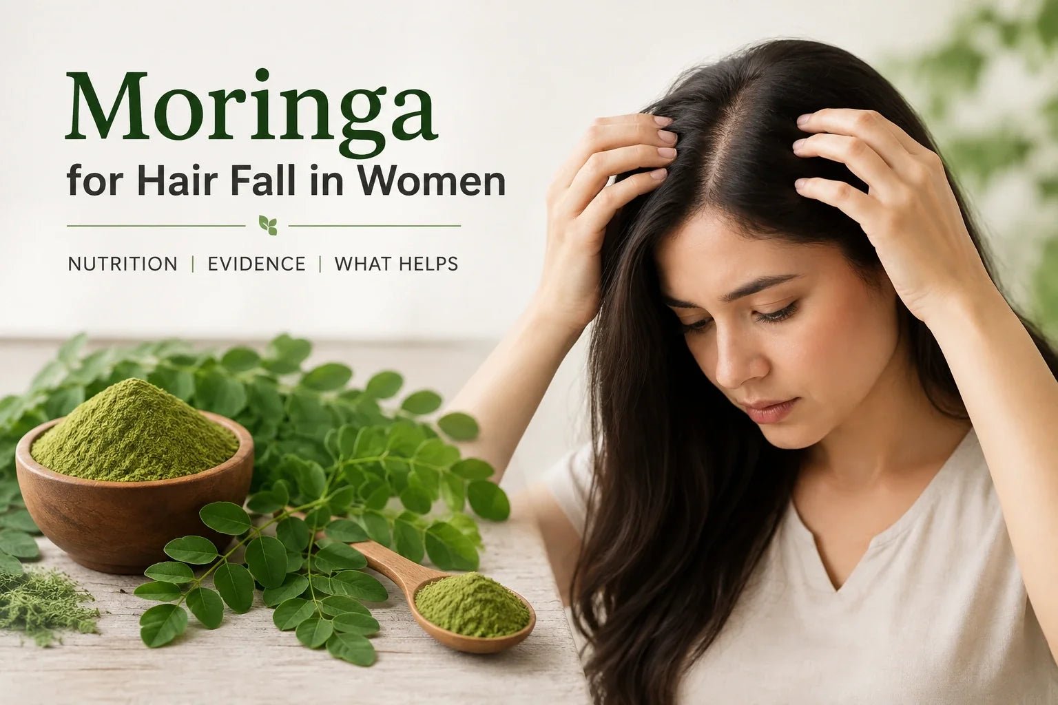 Moringa for Hair Fall in Women: Nutrition, Evidence & What Helps - MNT
