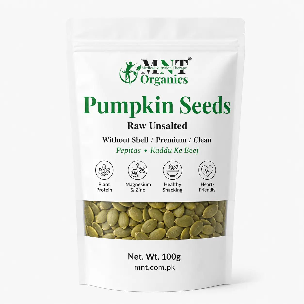 MNT raw pumpkin seeds without shell 100g pack